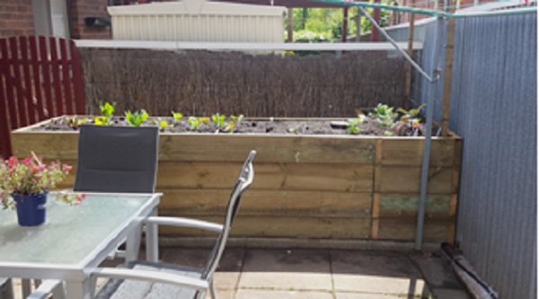 Myrtle raised bed garden installed for vegetable planting